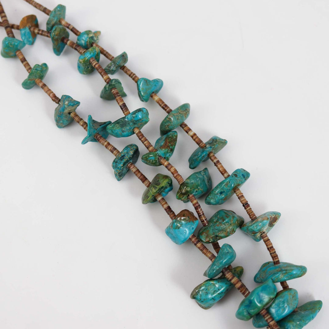 1970s Turquoise and Shell Necklace by Vintage Collection - Garland's