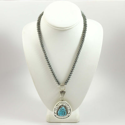 Number Eight Turquoise Necklace by Leonard Nez - Garland's