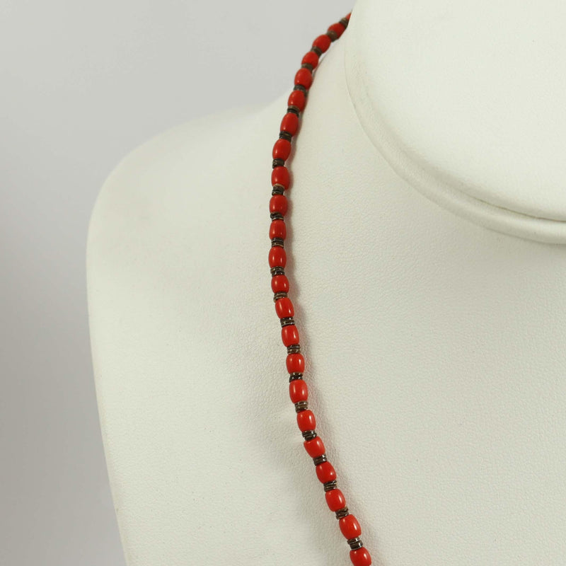 Coral Necklace by Lester Abeyta - Garland&