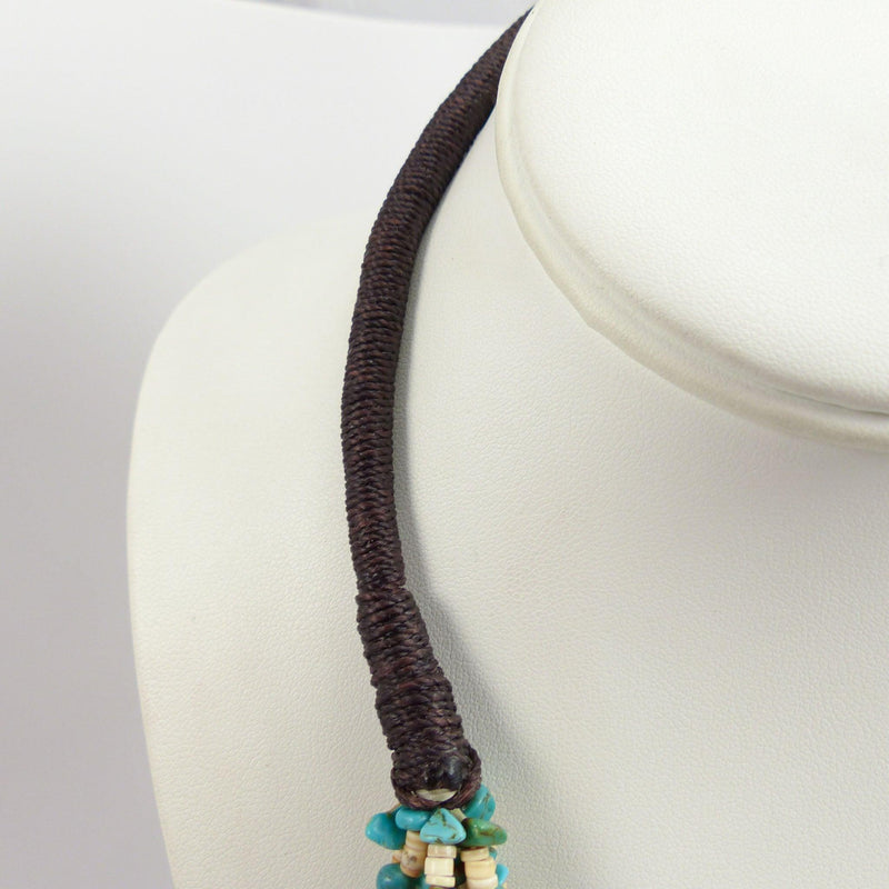 Turquoise and Melon Shell Necklace by Rethema Tsosie - Garland&