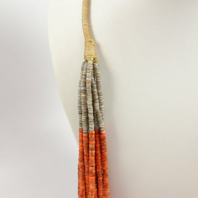 Spiny Oyster and Turquoise Necklace by Rethema Tsosie - Garland's