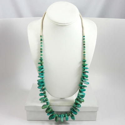 1940s Turquoise Tab Necklace by Vintage Collection - Garland's