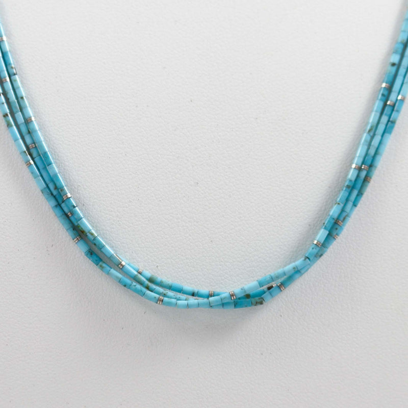Kingman Turquoise Necklace by Joe Jr. and Valerie Calabaza - Garland&