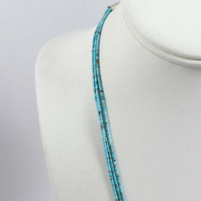 Kingman Turquoise Necklace by Joe Jr. and Valerie Calabaza - Garland's