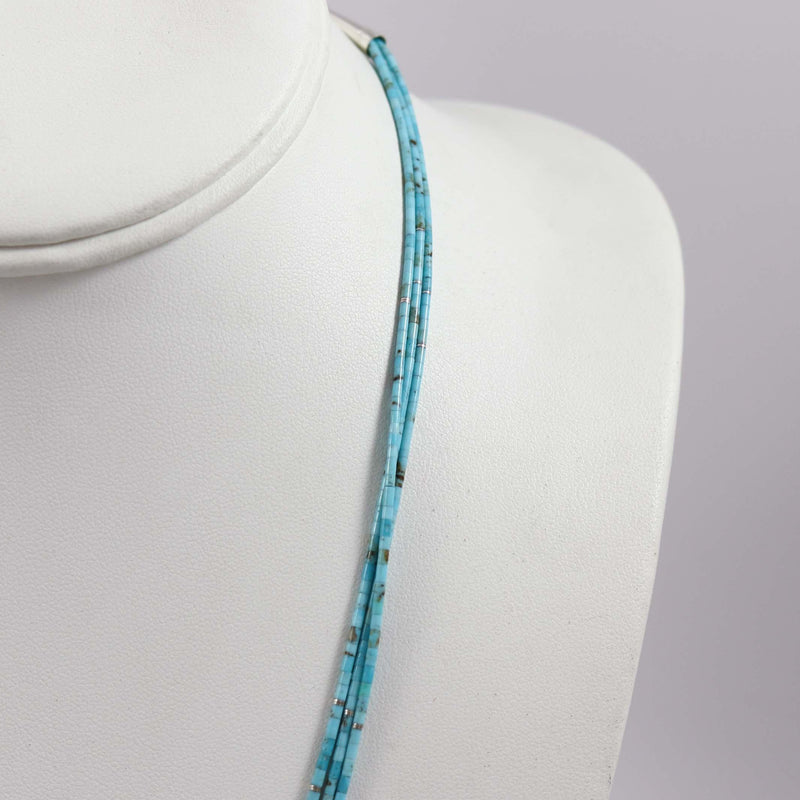 Kingman Turquoise Necklace by Joe Jr. and Valerie Calabaza - Garland&