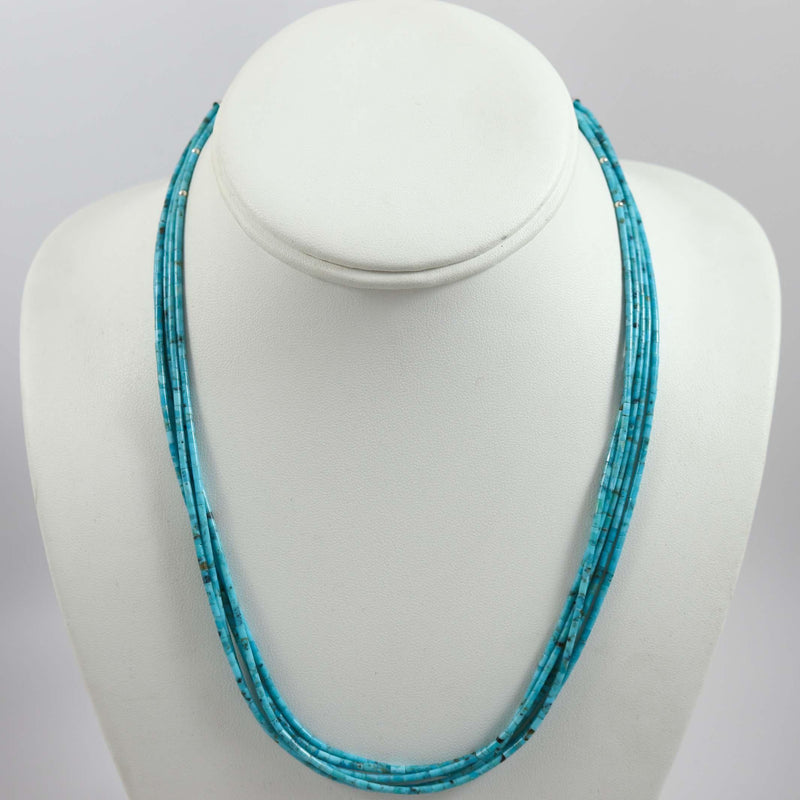 Sleeping Beauty Turquoise Necklace by Joe Jr. and Valerie Calabaza - Garland&