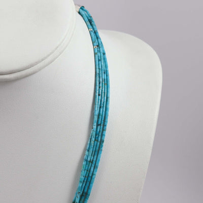 Sleeping Beauty Turquoise Necklace by Joe Jr. and Valerie Calabaza - Garland's
