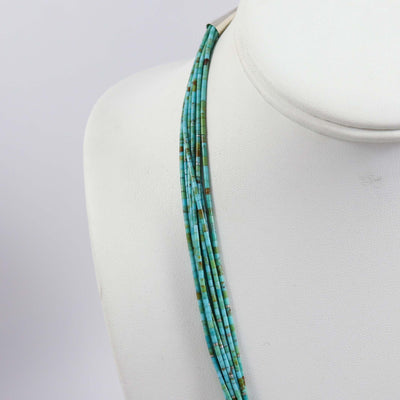 Kingman Turquoise Necklace by Joe Jr. and Valerie Calabaza - Garland's