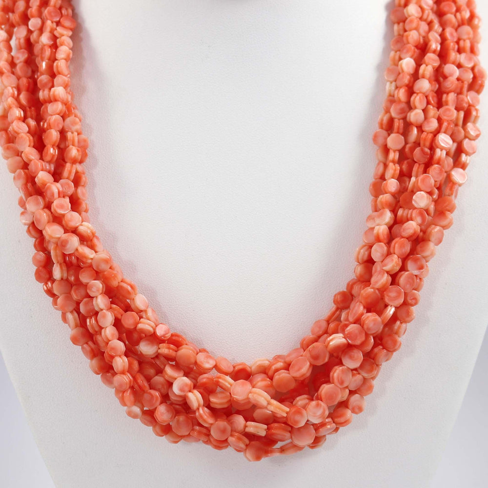 1980s Pink Coral Necklace by Vintage Collection - Garland's