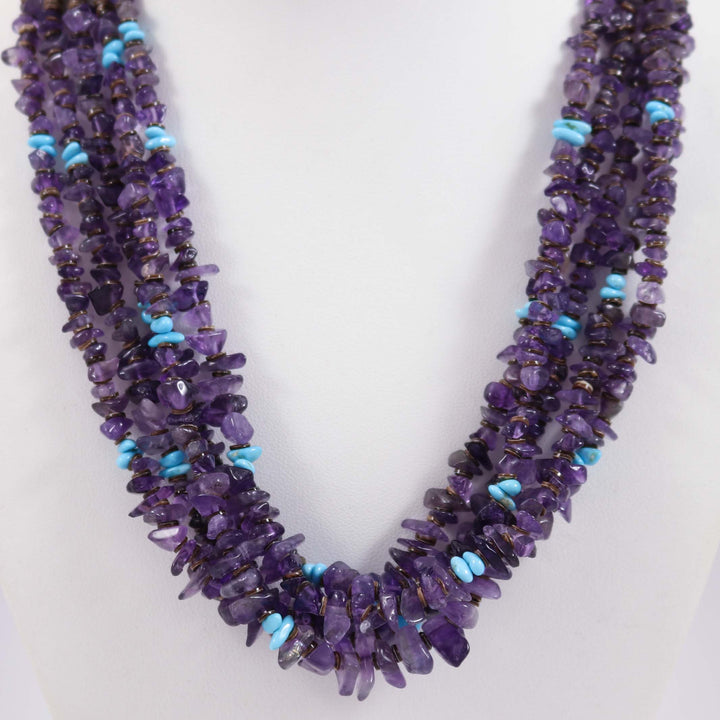 Amethyst and Turquoise Necklace