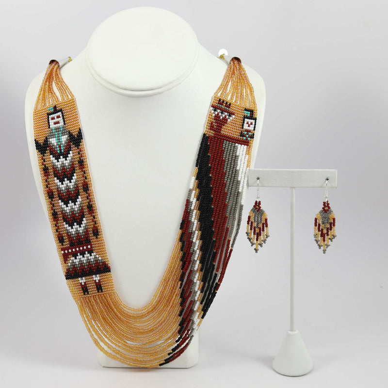 Beaded Necklace and Earring Set