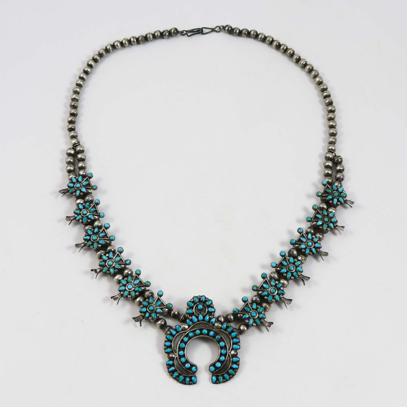 1940s Turquoise Squash Blossom