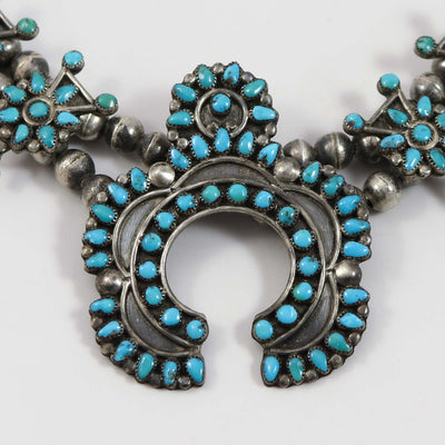 1940s Turquoise Squash Blossom