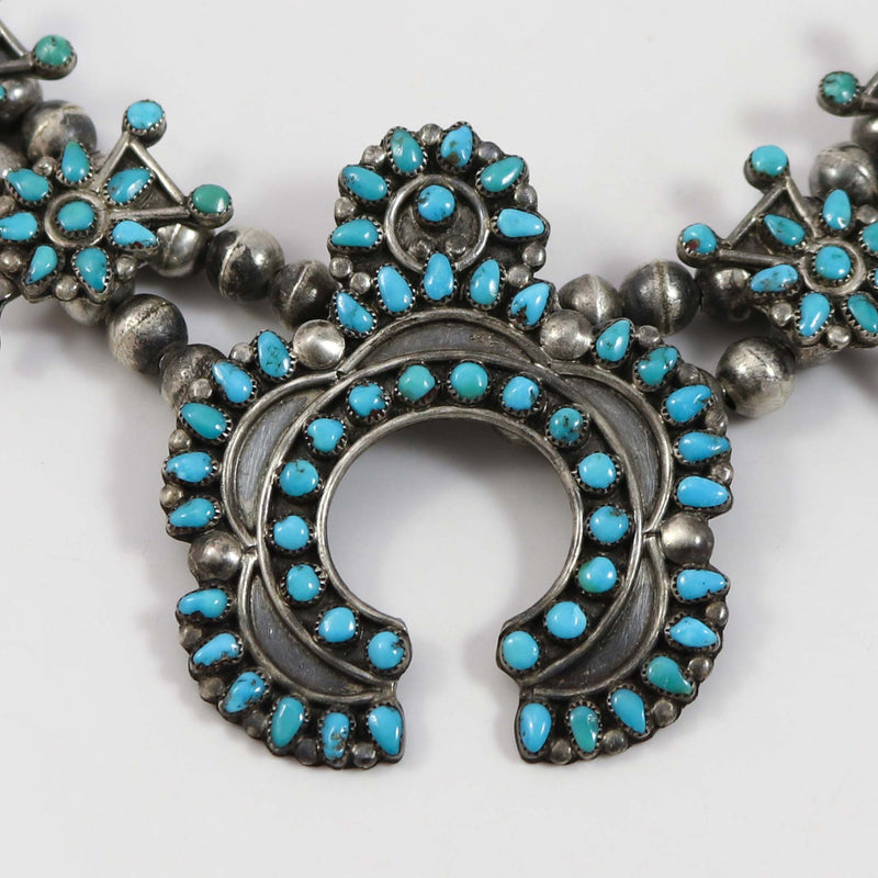 1940s Turquoise Squash Blossom
