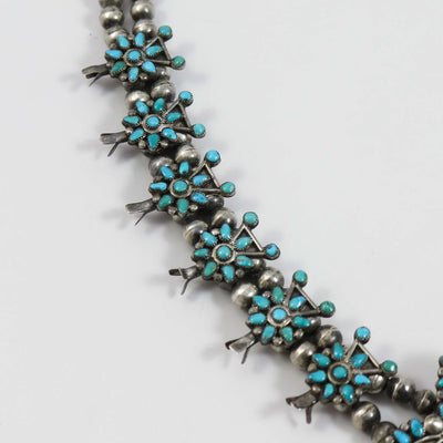 1940s Turquoise Squash Blossom