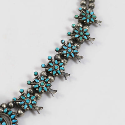 1940s Turquoise Squash Blossom