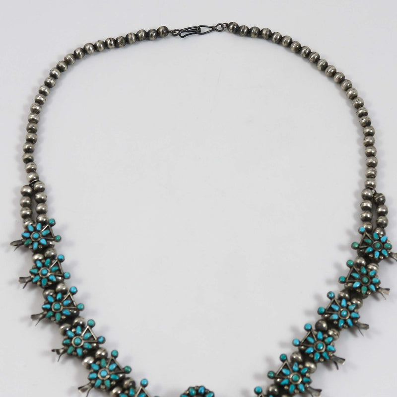 1940s Turquoise Squash Blossom
