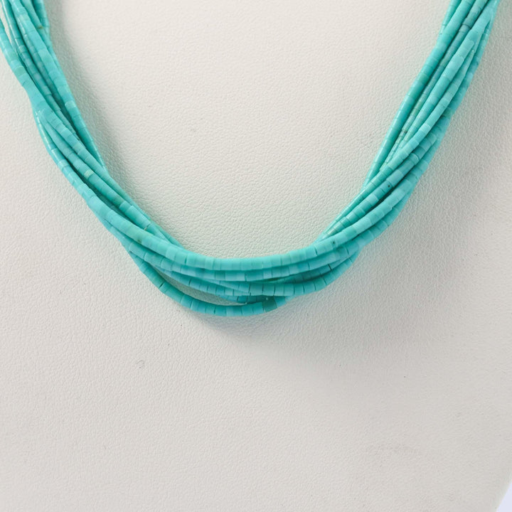 Turquoise Heishi Necklace by Joe Jr. and Valerie Calabaza - Garland's