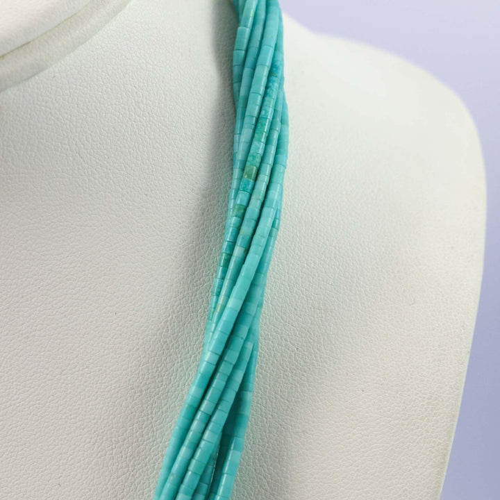 Turquoise Heishi Necklace by Joe Jr. and Valerie Calabaza - Garland's