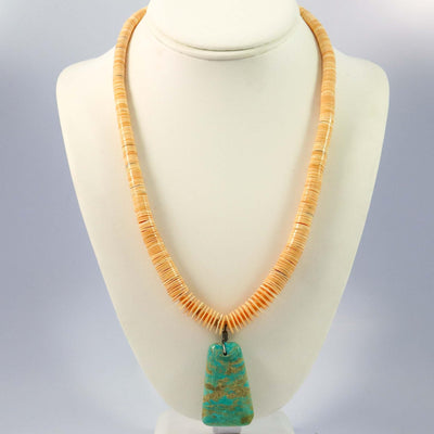 Shell and Turquoise Necklace by Lester Abeyta - Garland's