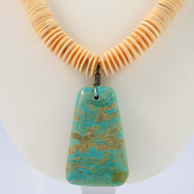 Shell and Turquoise Necklace by Lester Abeyta - Garland's