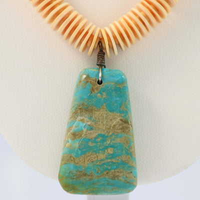 Shell and Turquoise Necklace by Lester Abeyta - Garland's