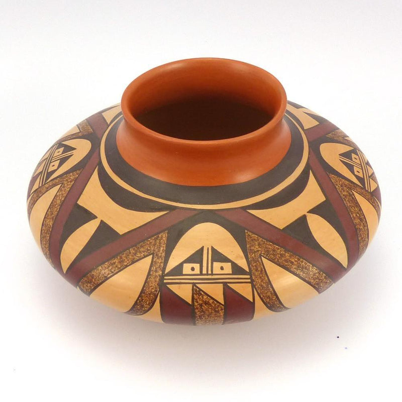 Hopi Eagle Feather Jar by Charles Navasie - Garland&