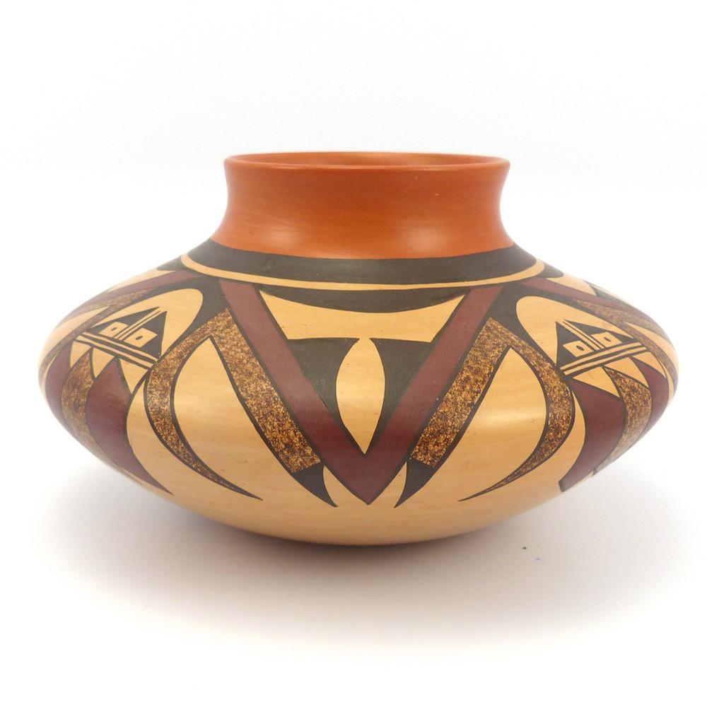 Hopi Eagle Feather Jar by Charles Navasie - Garland's
