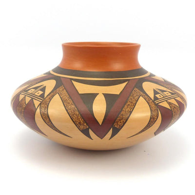 Hopi Eagle Feather Jar by Charles Navasie - Garland's