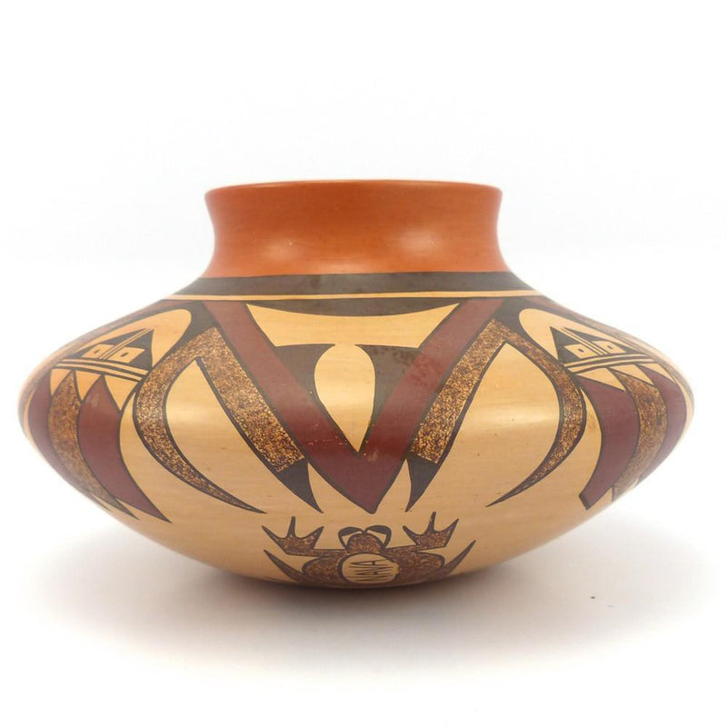 Hopi Eagle Feather Jar by Charles Navasie - Garland&