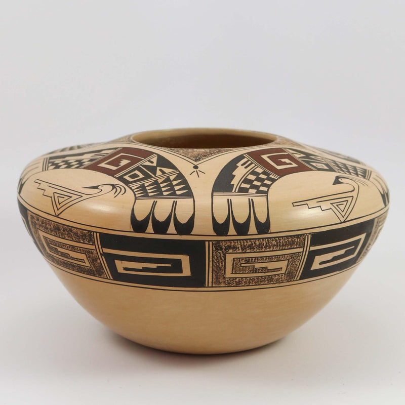 “Swans and Birds of Flight” Pot by Ramon Tahbo Howato - Garland&