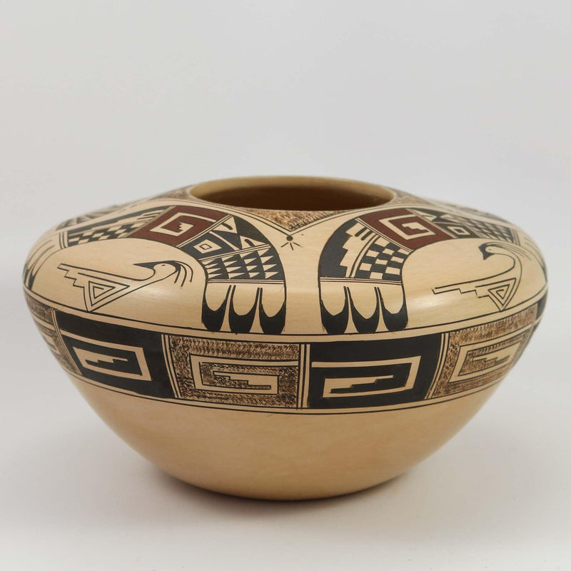 “Swans and Birds of Flight” Pot by Ramon Tahbo Howato - Garland&