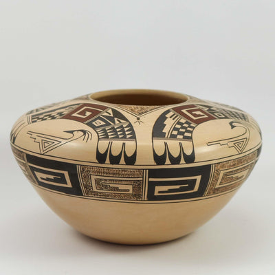 “Swans and Birds of Flight” Pot by Ramon Tahbo Howato - Garland's