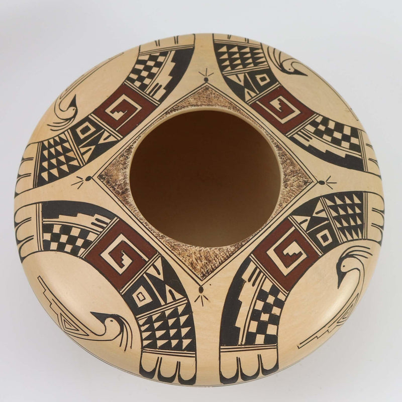 “Swans and Birds of Flight” Pot by Ramon Tahbo Howato - Garland&