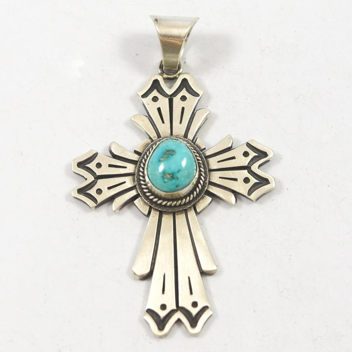 Morenci Turquoise Pendant by Thomas Jim - Garland's