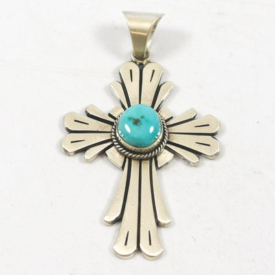 Morenci Turquoise Pendant by Thomas Jim - Garland's