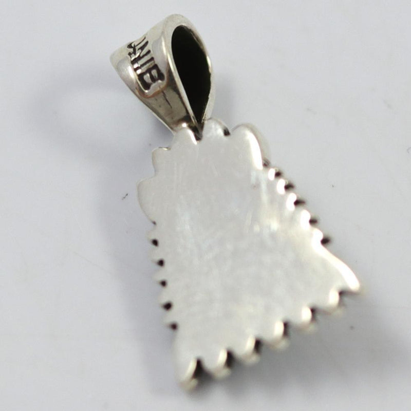 Silver Pendant by Ron Bedonie - Garland&
