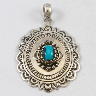 Bisbee Turquoise Pendant by Pete Johnson - Garland's