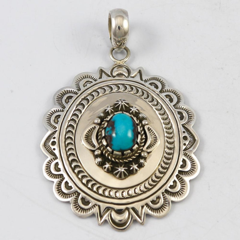 Bisbee Turquoise Pendant by Pete Johnson - Garland&