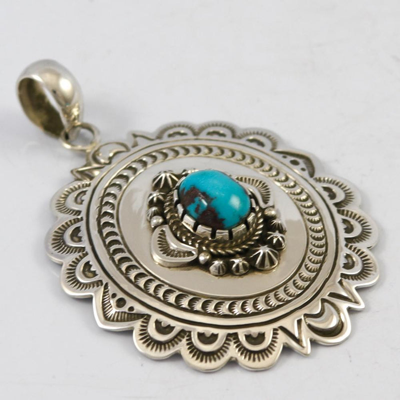 Bisbee Turquoise Pendant by Pete Johnson - Garland&