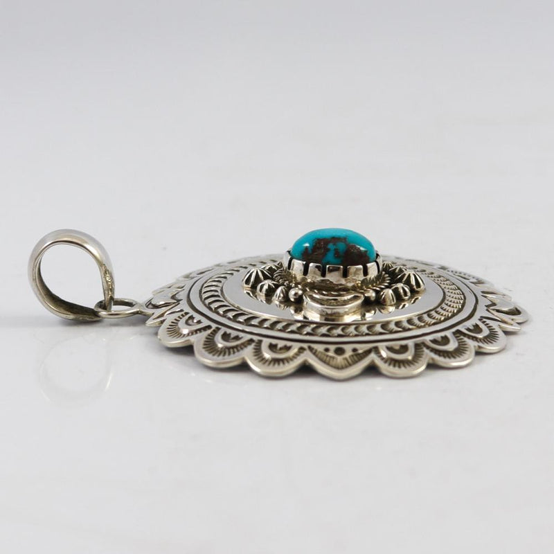 Bisbee Turquoise Pendant by Pete Johnson - Garland&