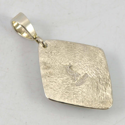 Turquoise and Rosarita Pendant by Duane Maktima - Garland's
