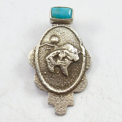 Kingman Turquoise Pendant by Anthony Lovato - Garland's