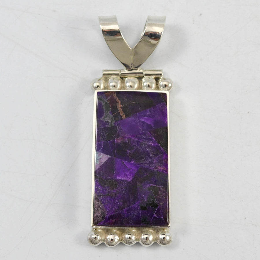 Sugilite Inlay Pendant by Bryon Yellowhorse - Garland's