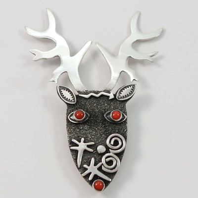Coral Reindeer Pin by Alex Sanchez - Garland's