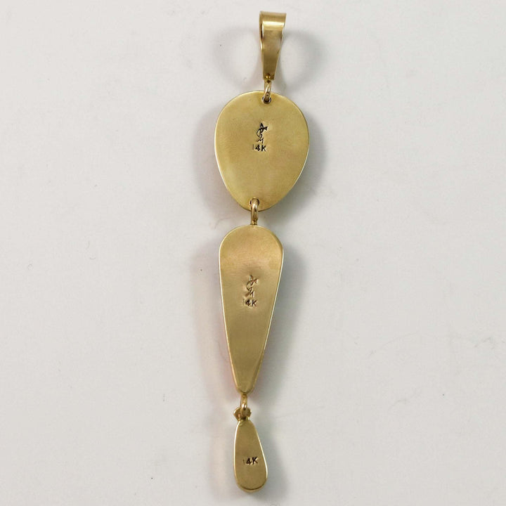 Gold Inlay Pendant by Duane Maktima - Garland's