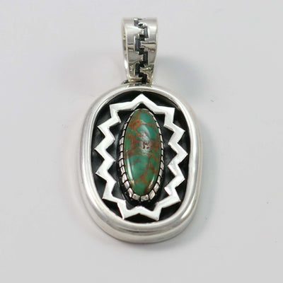 King's Manassa Turquoise Pendant by Wyatt Lee-Anderson - Garland's