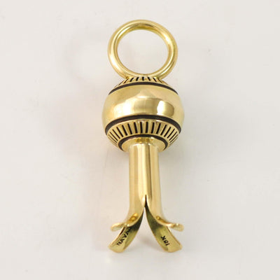 Gold Squash Blossom Pendant by Trent Lee-Anderson - Garland's