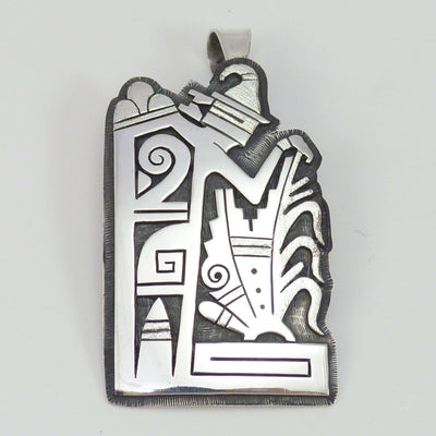 Hopi Overlay Pendant by Berra Tawahongva - Garland's