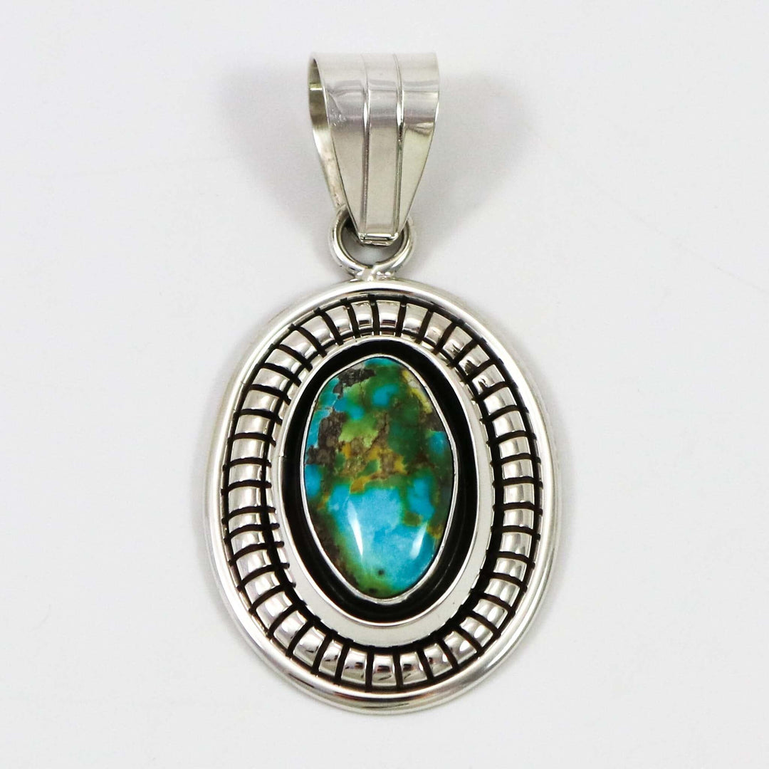 Kingman Turquoise Pendant by Marian Nez - Garland's